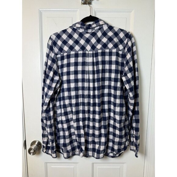 Le Tigre Blue & Pink Buffalo Plaid Cotton Women’s Flannel Size XL - Picture 2 of 10